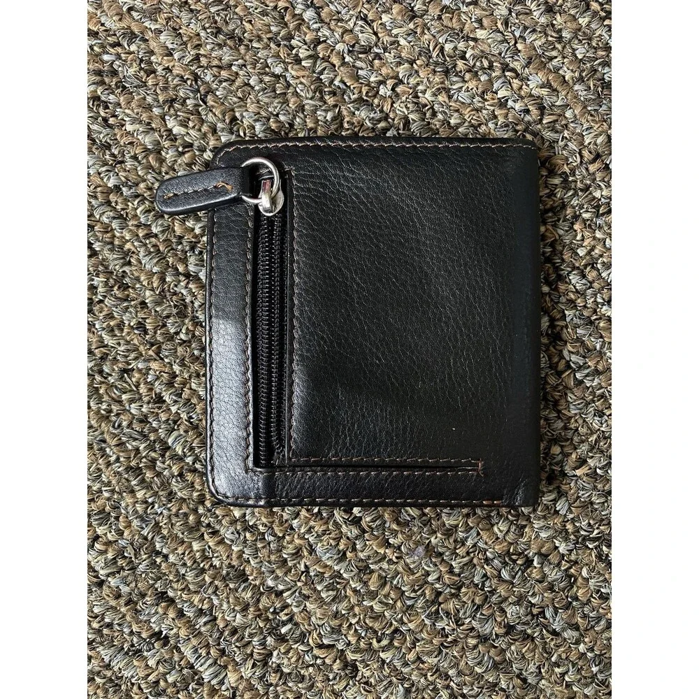 Genuine Leather RFID Black/Brown Wallet – Secure & Stylish